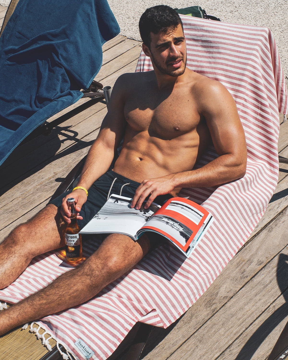 Sand Free Beach Towel • Red Stripe